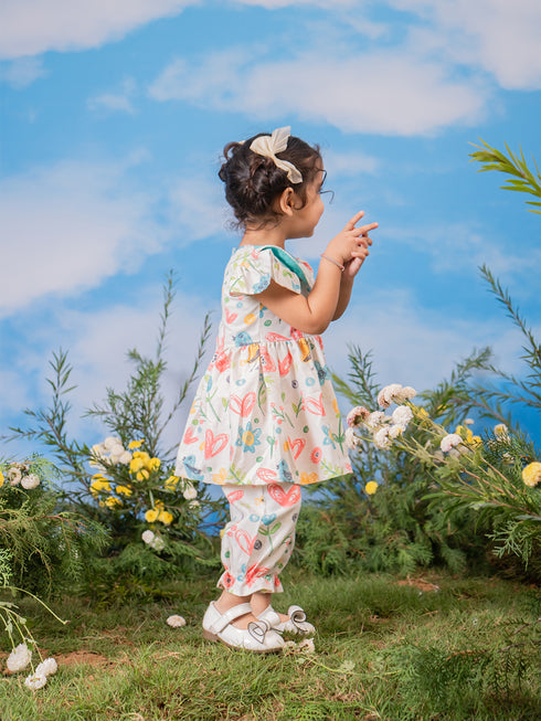 Girl's Multi Color Co Ords